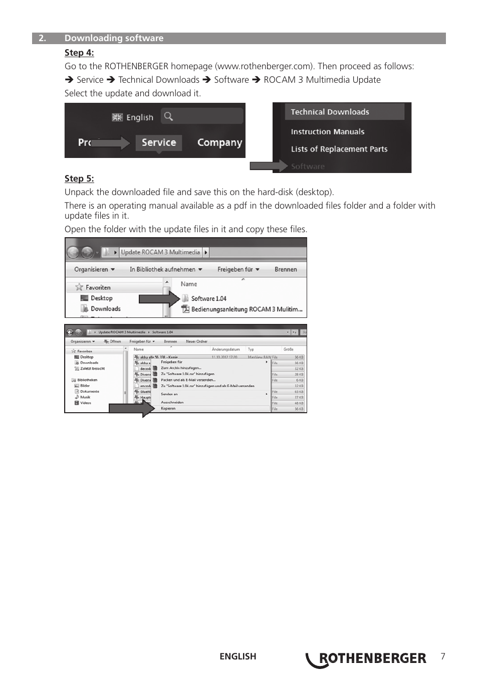 ROTHENBERGER ROCAM 3 Multimedia Softwareinstallation User Manual | Page 7 / 56