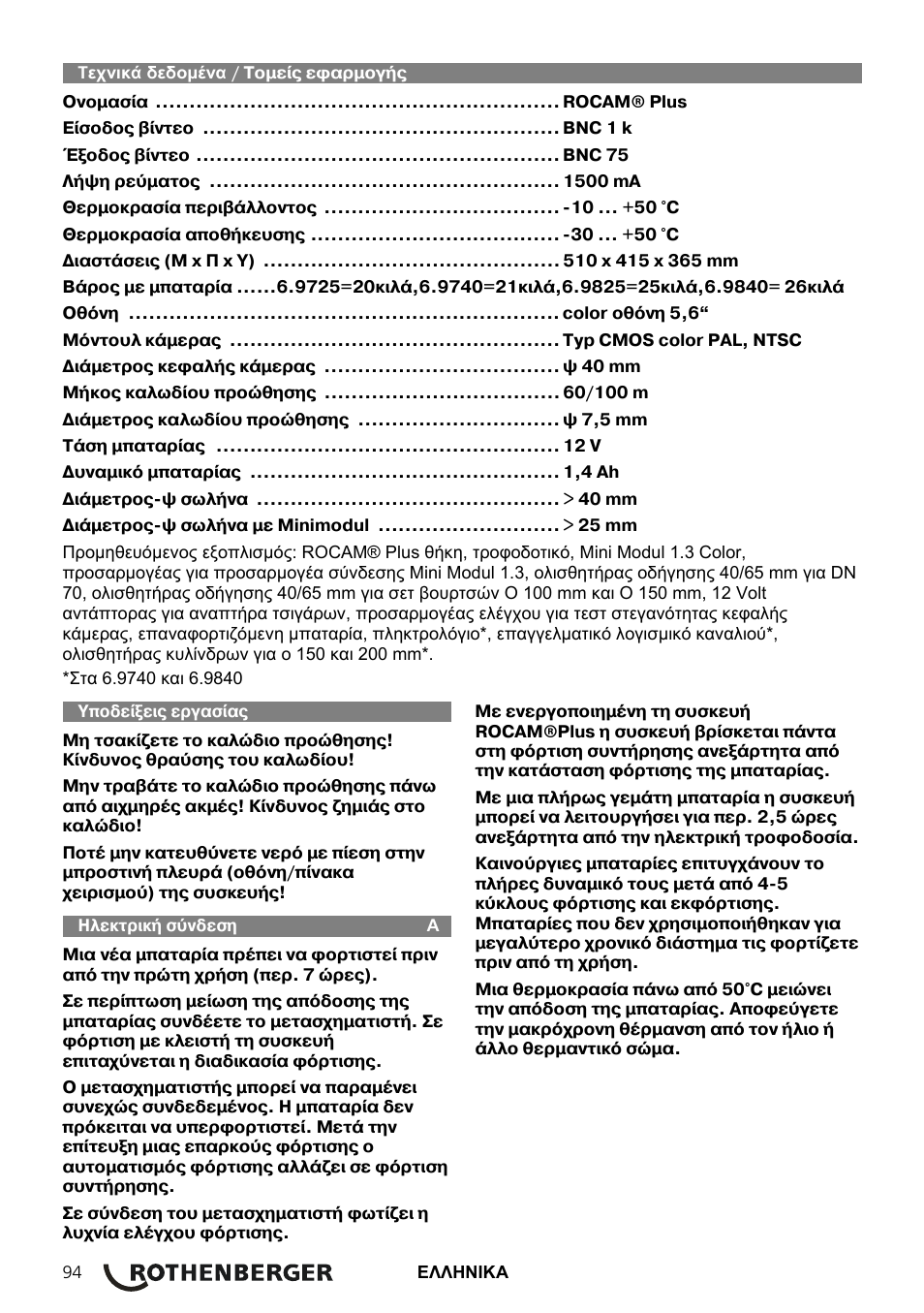 ROTHENBERGER ROCAM Plus User Manual | Page 100 / 116