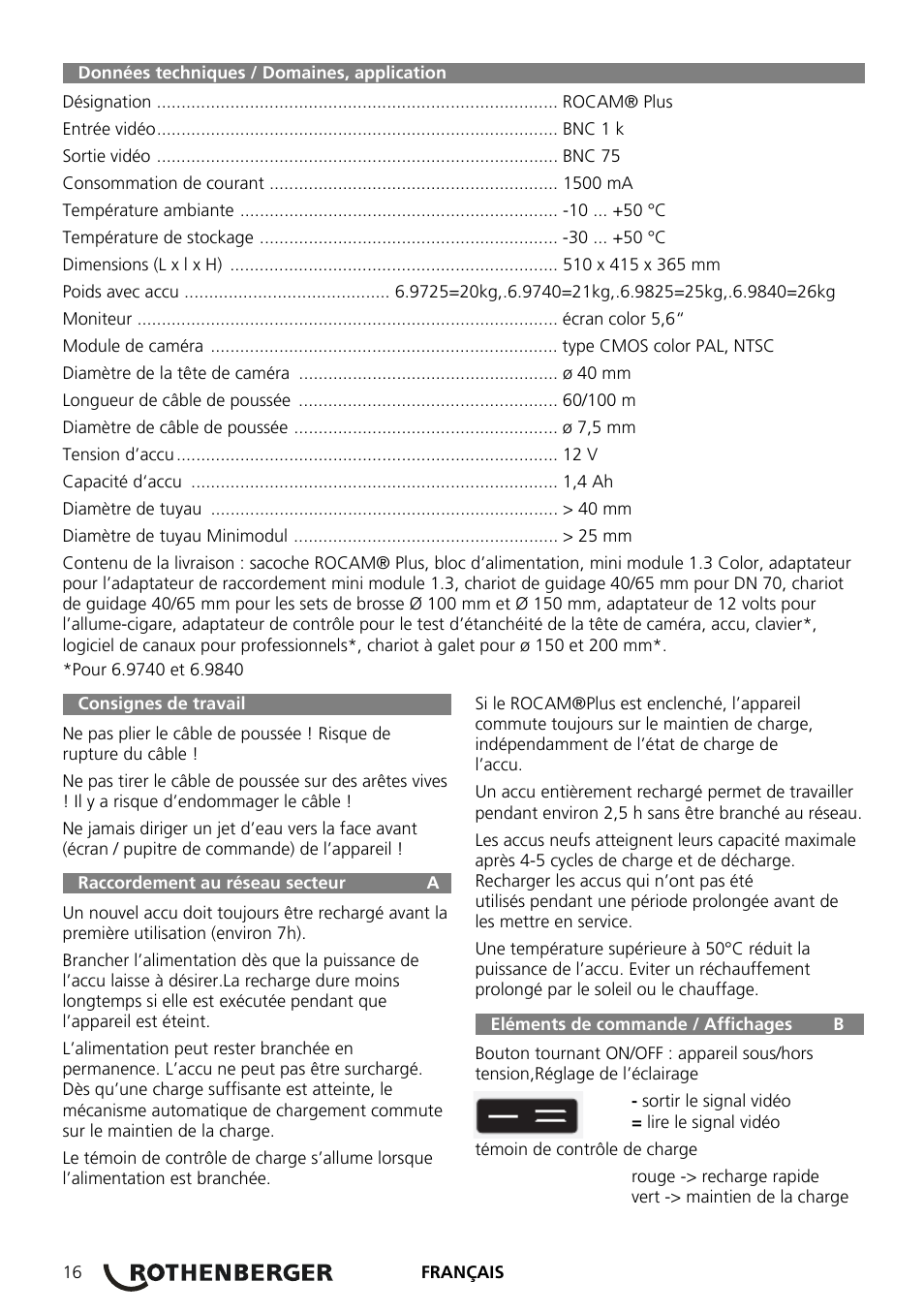 ROTHENBERGER ROCAM Plus User Manual | Page 22 / 116