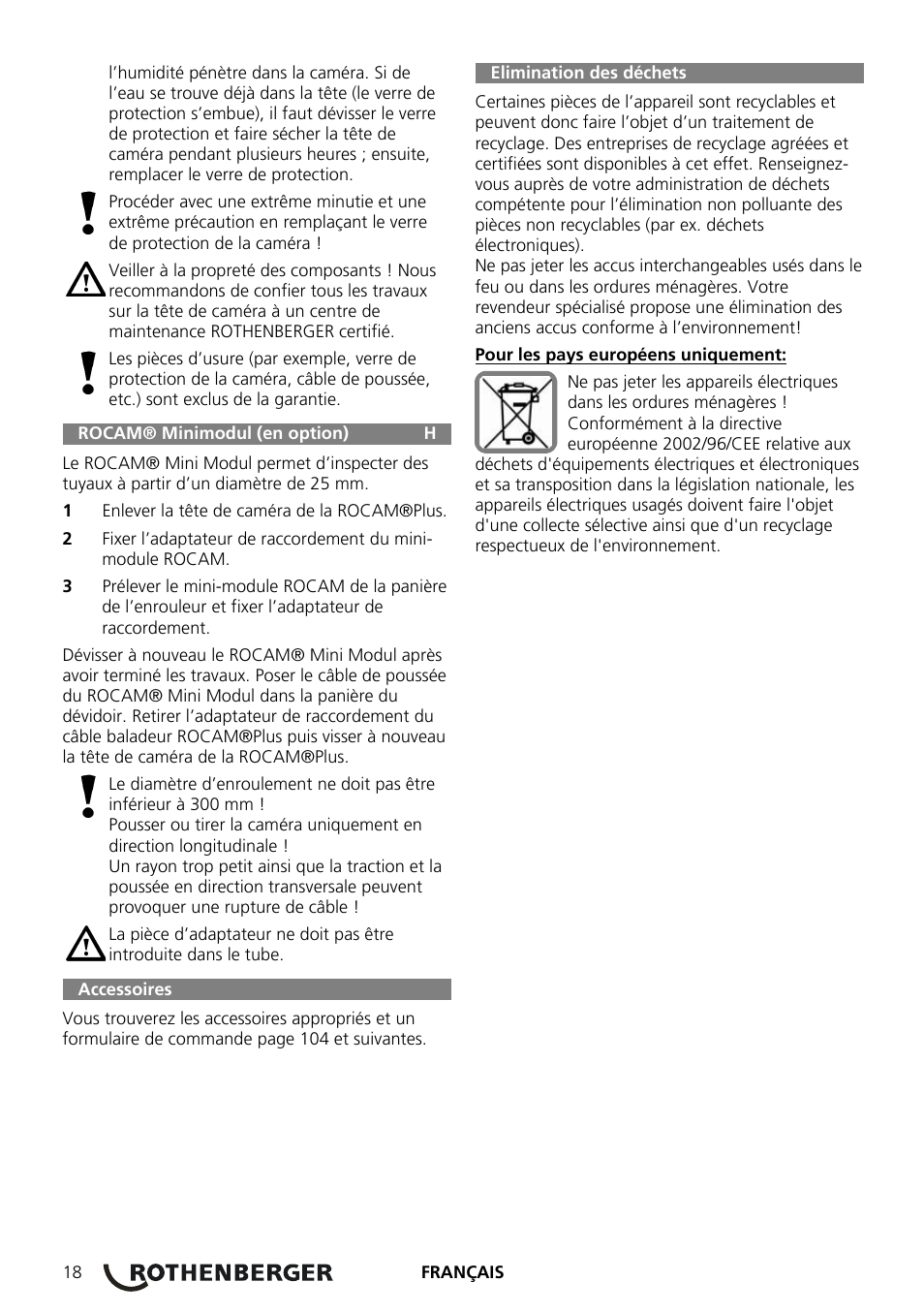 ROTHENBERGER ROCAM Plus User Manual | Page 24 / 116