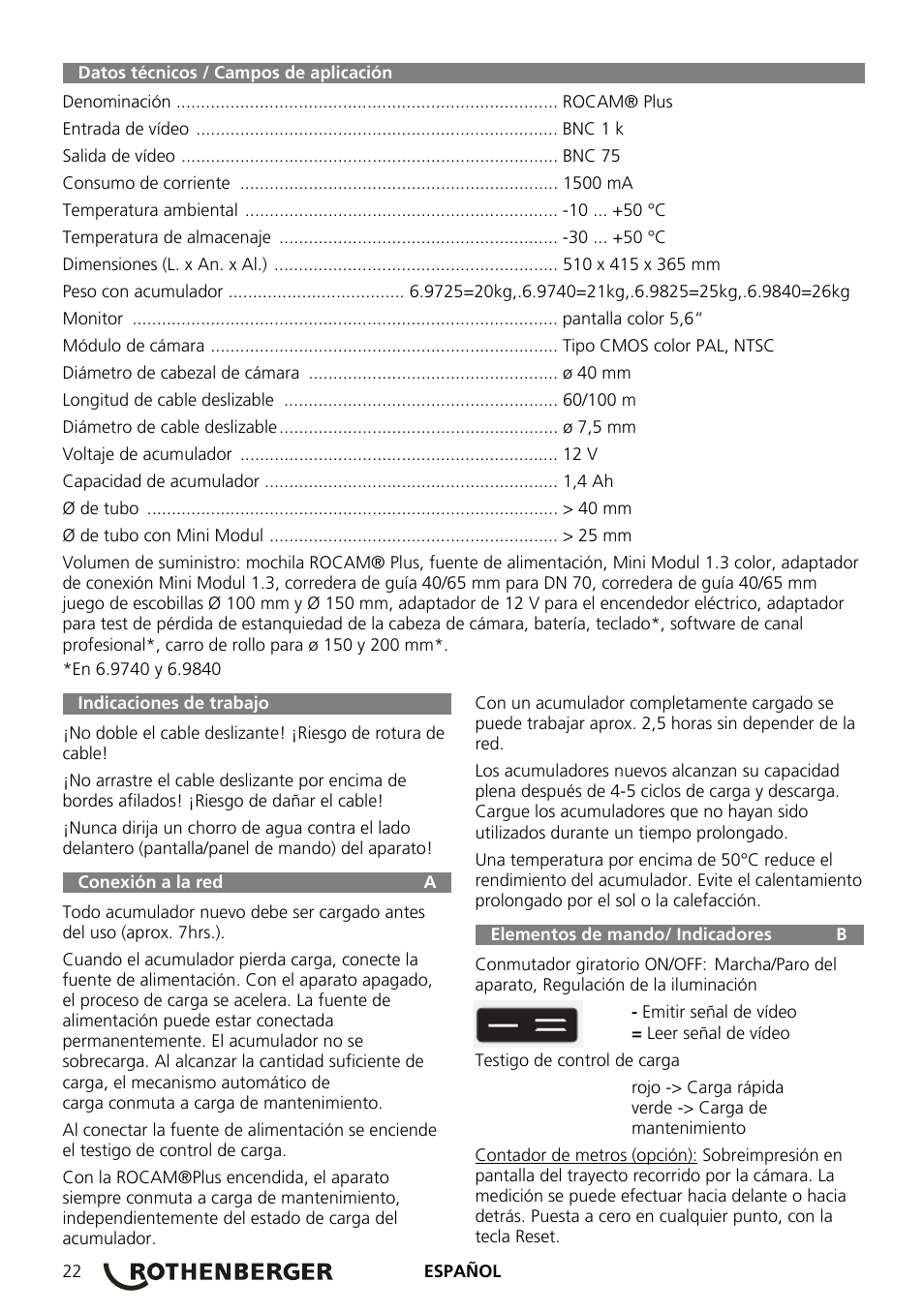 ROTHENBERGER ROCAM Plus User Manual | Page 28 / 116