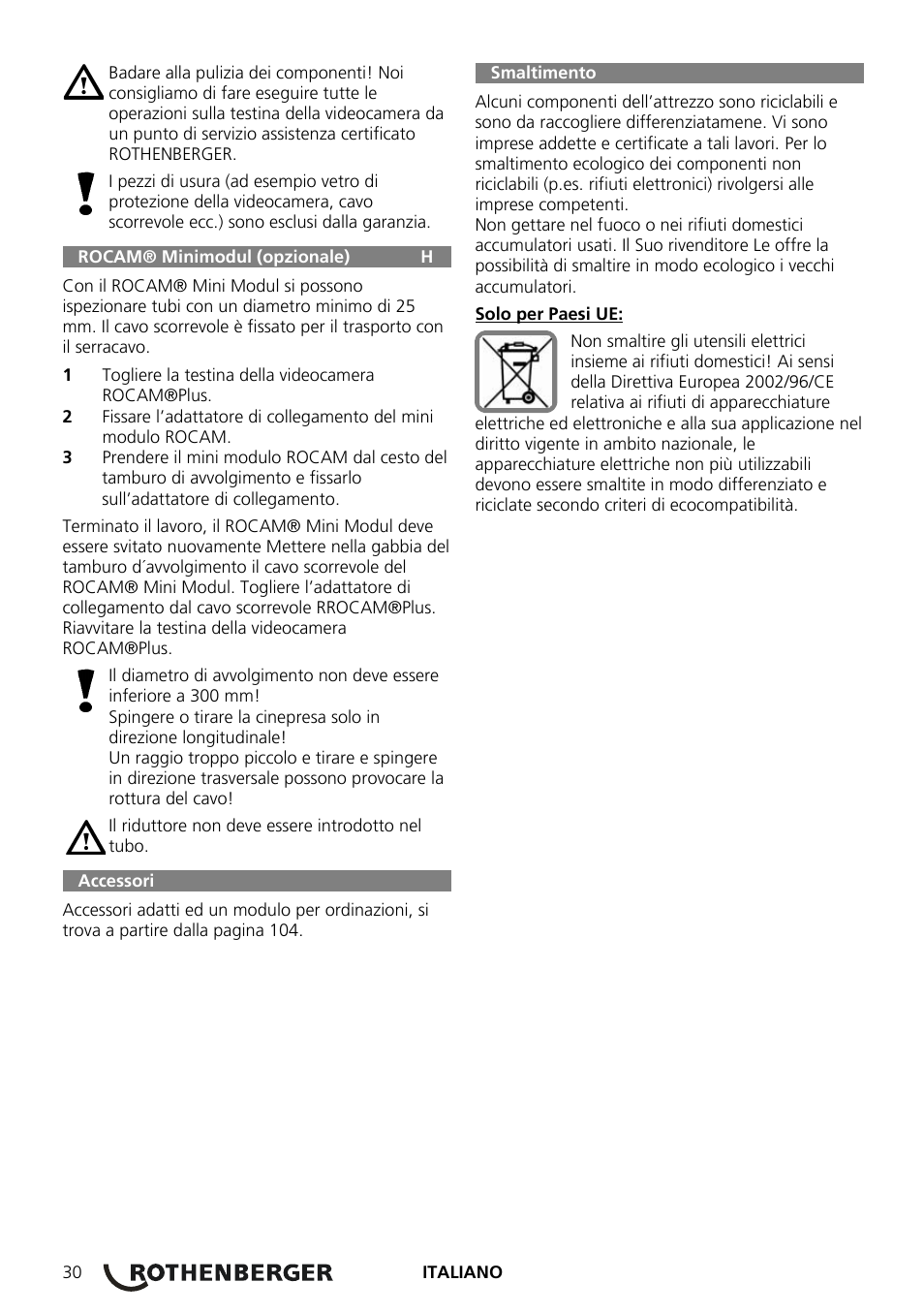 ROTHENBERGER ROCAM Plus User Manual | Page 36 / 116