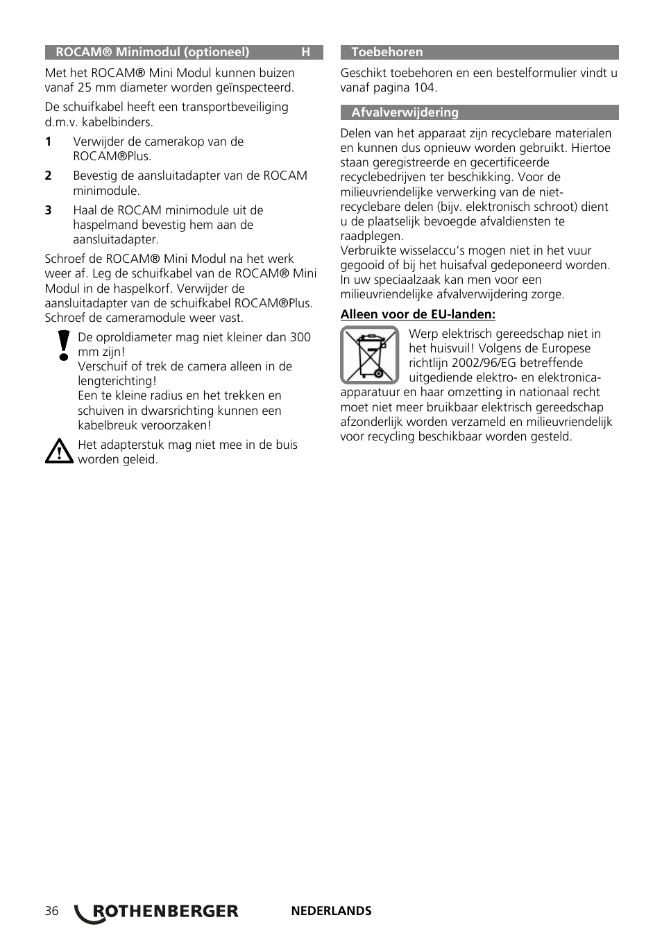 ROTHENBERGER ROCAM Plus User Manual | Page 42 / 116