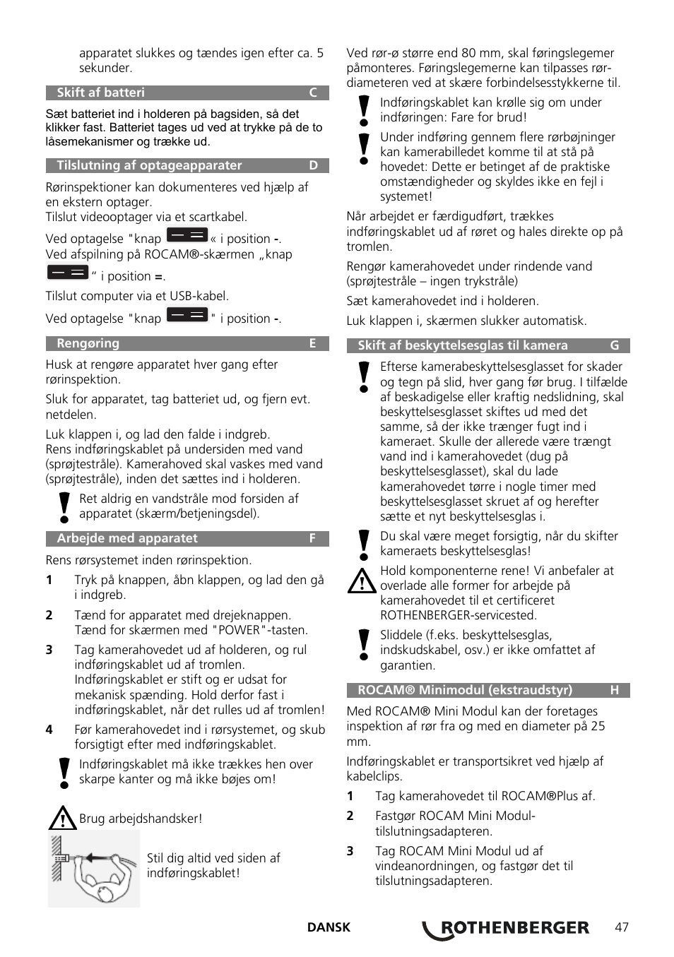 ROTHENBERGER ROCAM Plus User Manual | Page 53 / 116