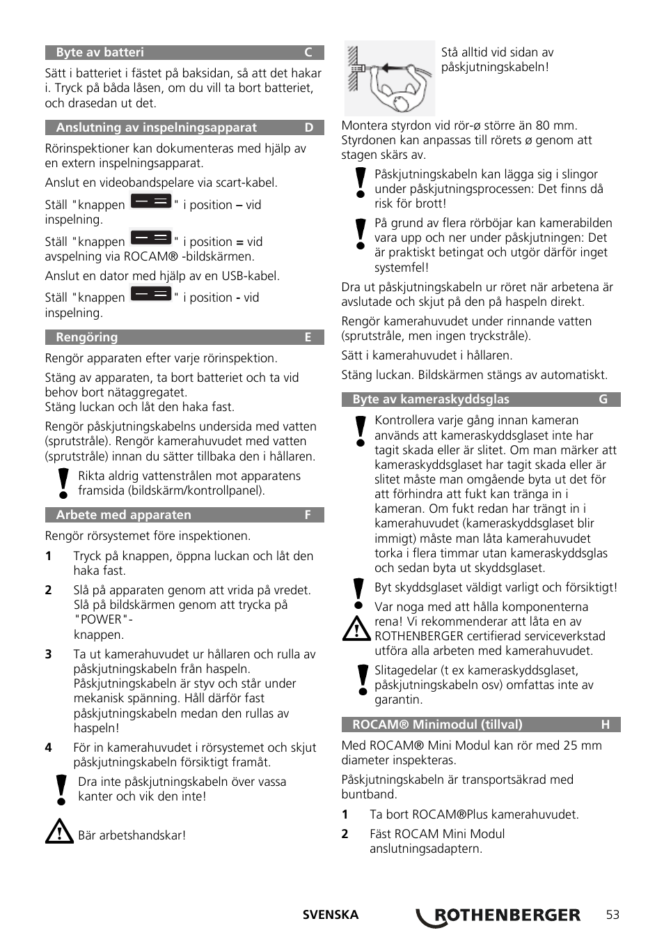 ROTHENBERGER ROCAM Plus User Manual | Page 59 / 116