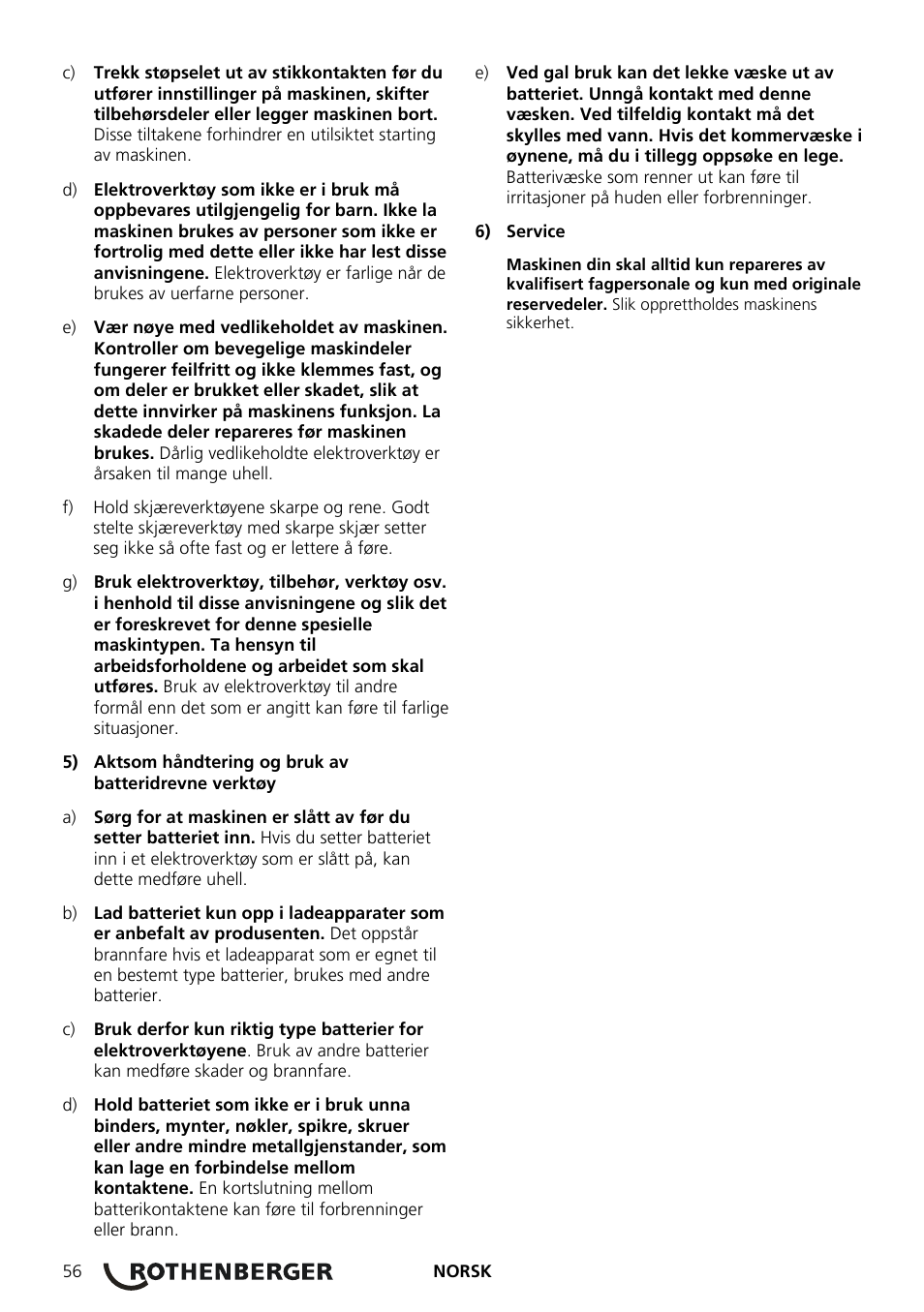 ROTHENBERGER ROCAM Plus User Manual | Page 62 / 116
