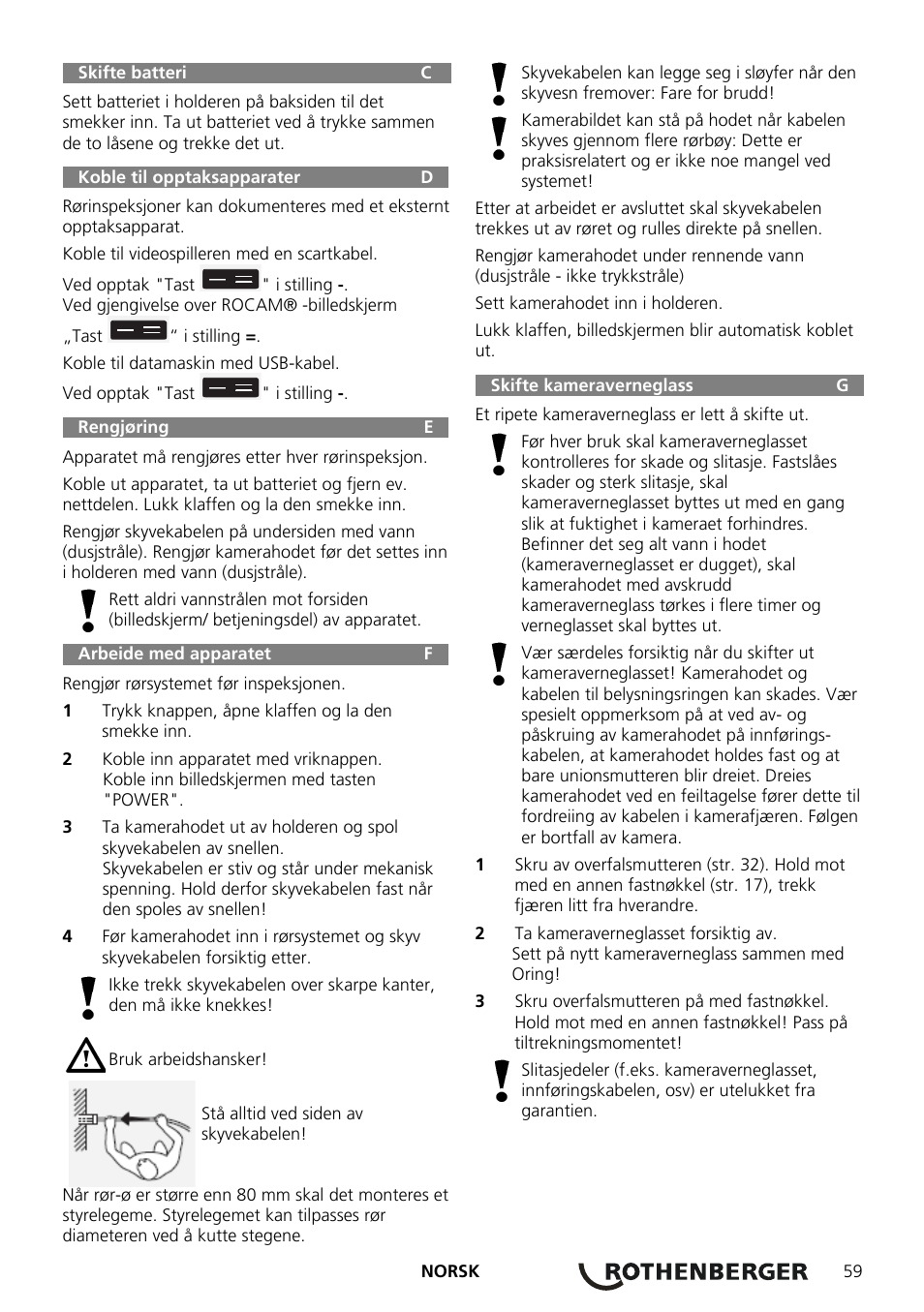 ROTHENBERGER ROCAM Plus User Manual | Page 65 / 116