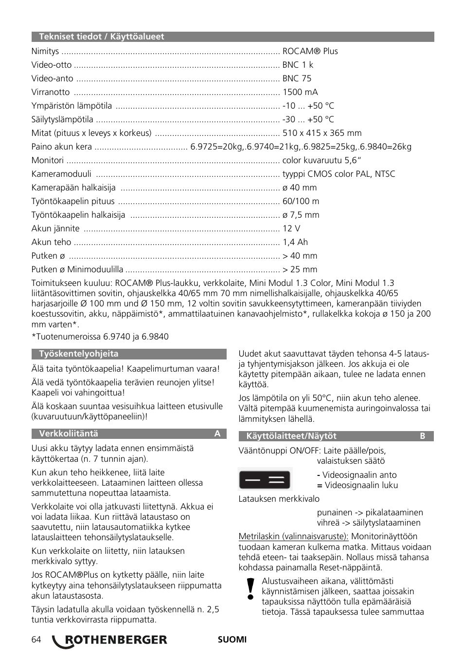 ROTHENBERGER ROCAM Plus User Manual | Page 70 / 116