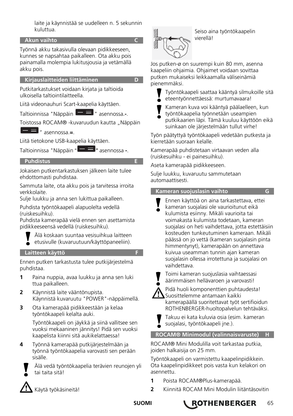 ROTHENBERGER ROCAM Plus User Manual | Page 71 / 116