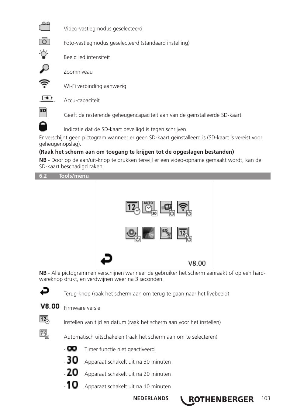 ROTHENBERGER ROSCOPE i2000 User Manual | Page 105 / 308