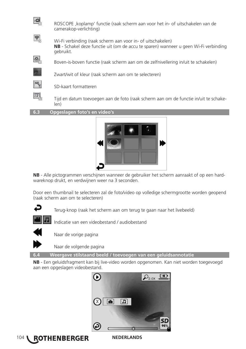ROTHENBERGER ROSCOPE i2000 User Manual | Page 106 / 308