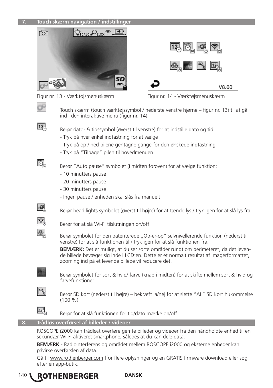 ROTHENBERGER ROSCOPE i2000 User Manual | Page 142 / 308
