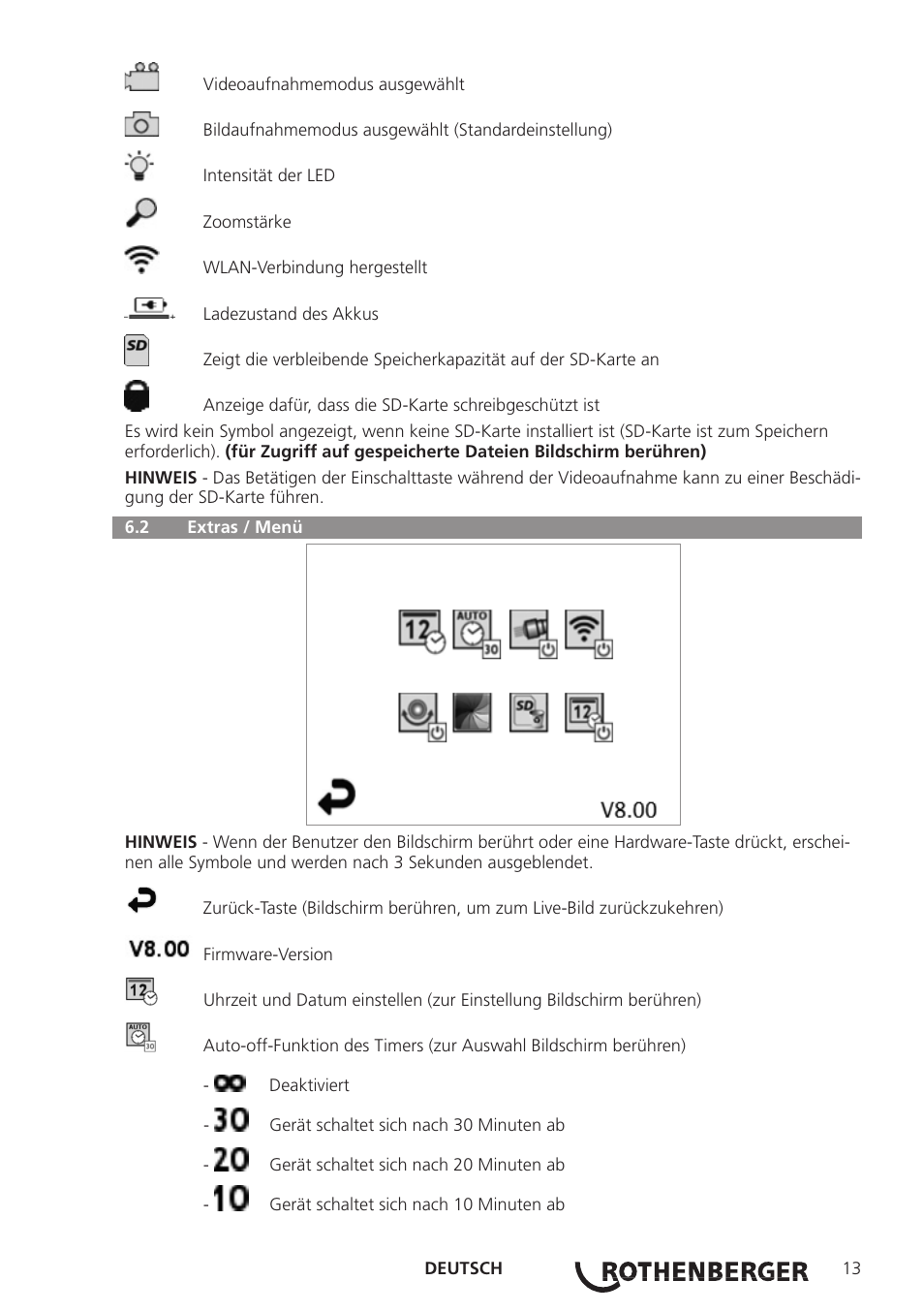 ROTHENBERGER ROSCOPE i2000 User Manual | Page 15 / 308