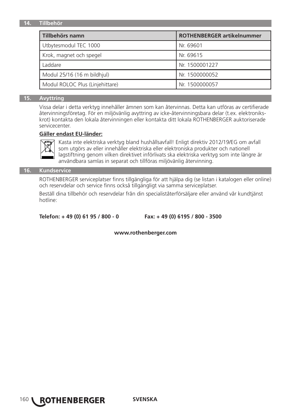 ROTHENBERGER ROSCOPE i2000 User Manual | Page 162 / 308