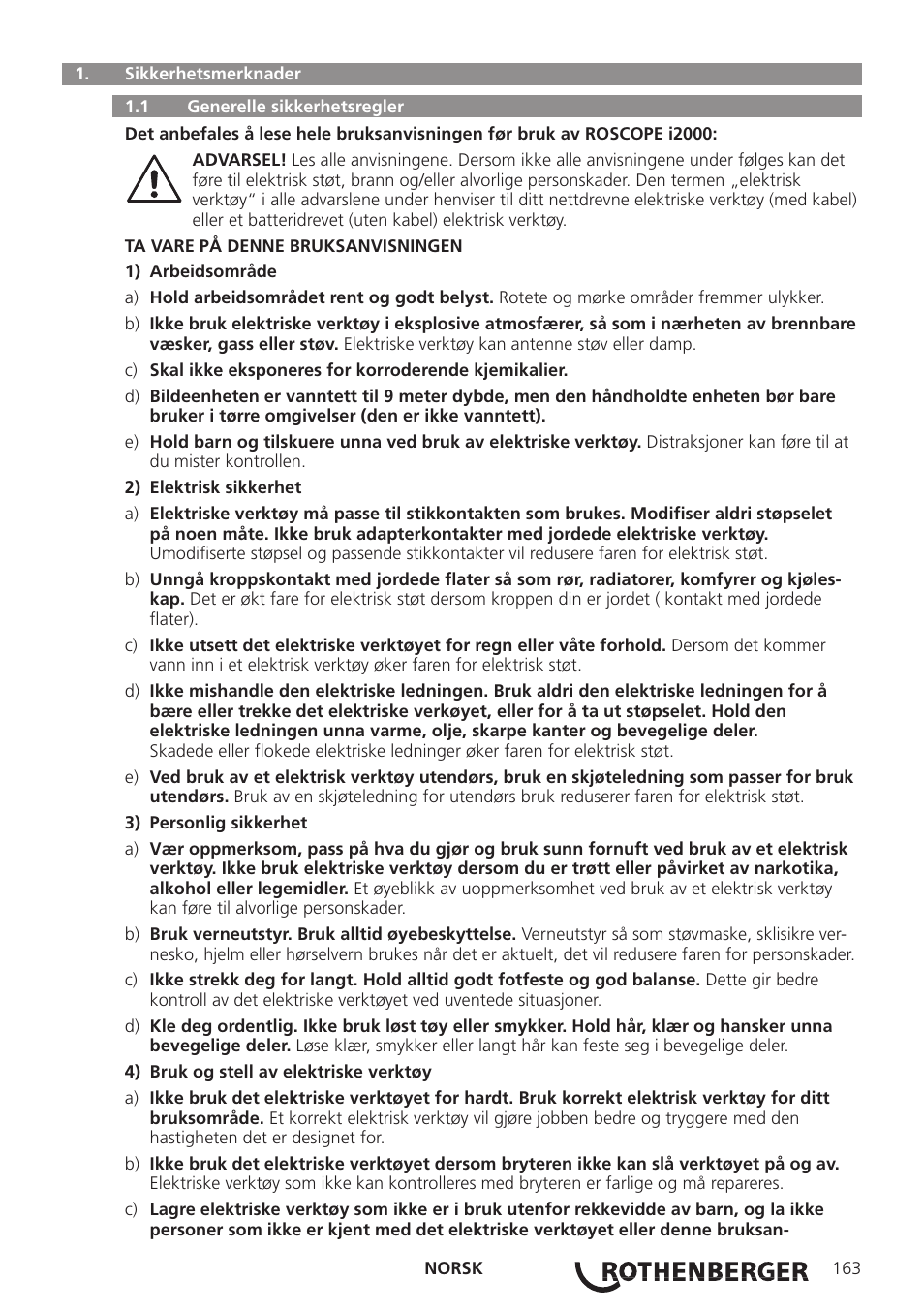 ROTHENBERGER ROSCOPE i2000 User Manual | Page 165 / 308