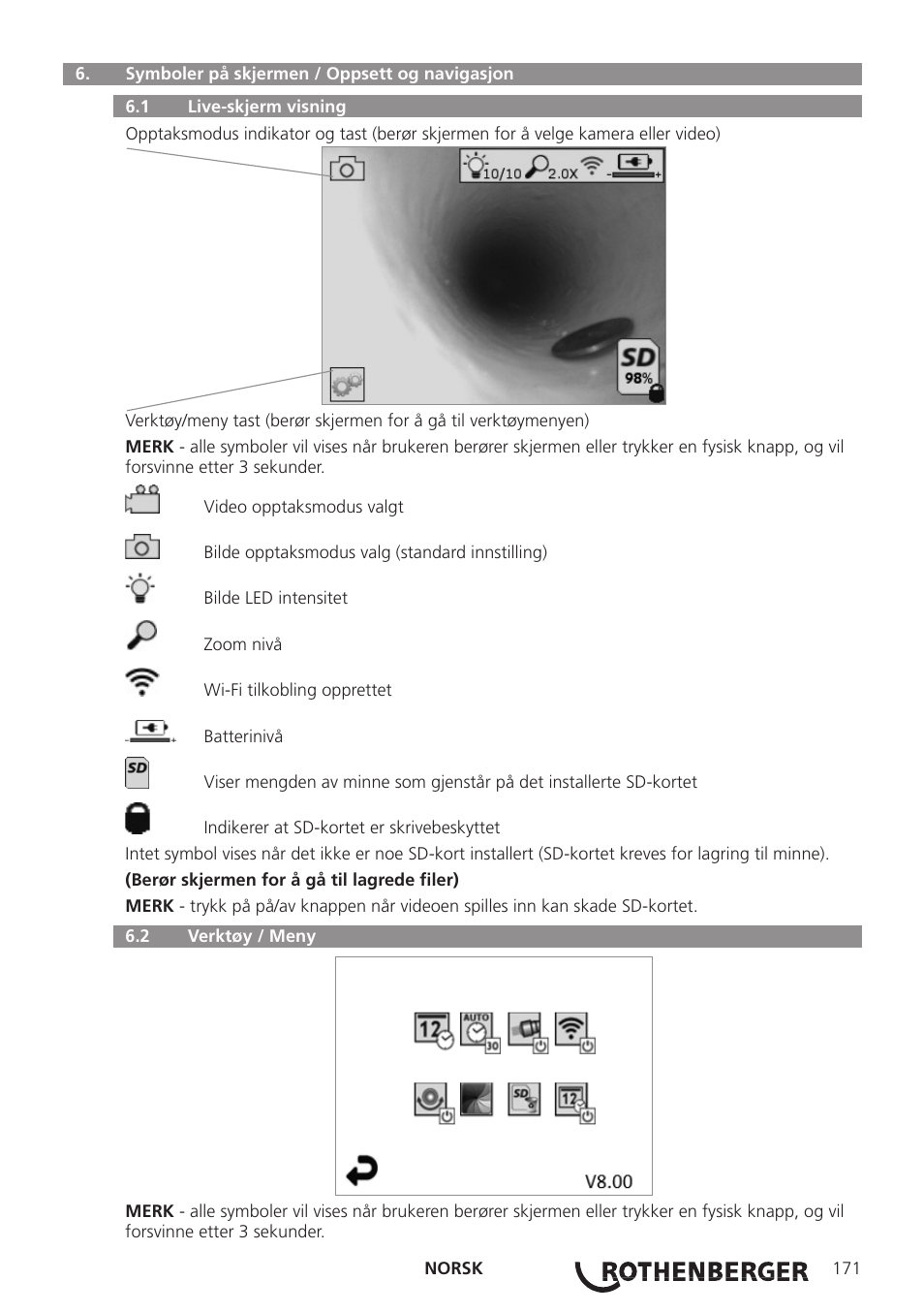 ROTHENBERGER ROSCOPE i2000 User Manual | Page 173 / 308