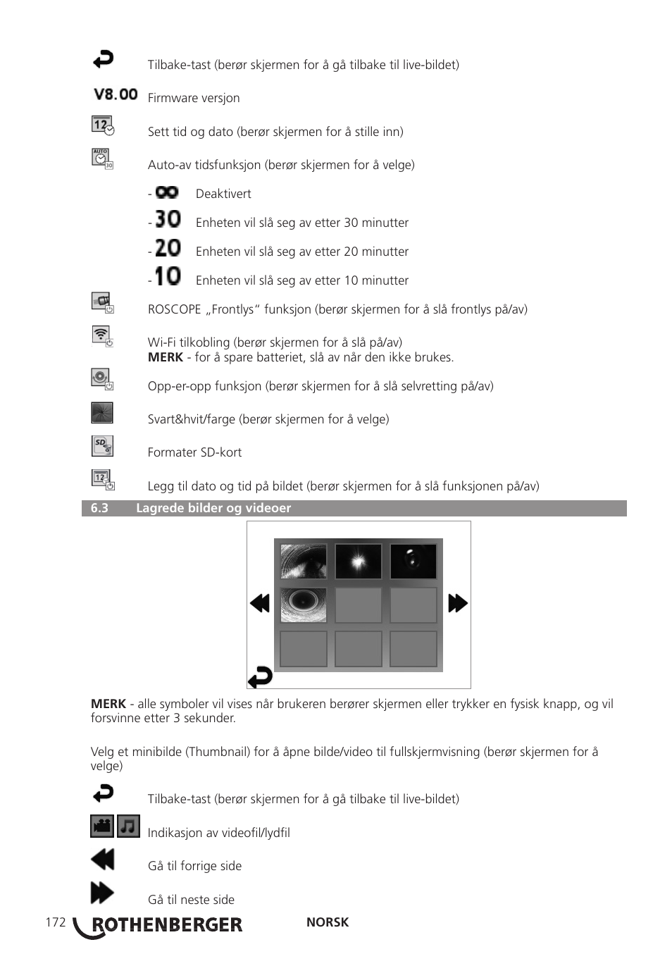 ROTHENBERGER ROSCOPE i2000 User Manual | Page 174 / 308