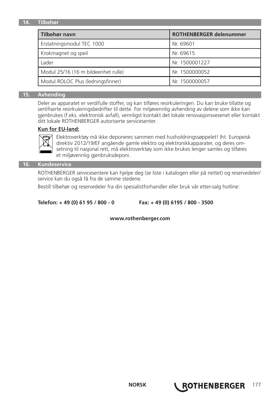 ROTHENBERGER ROSCOPE i2000 User Manual | Page 179 / 308