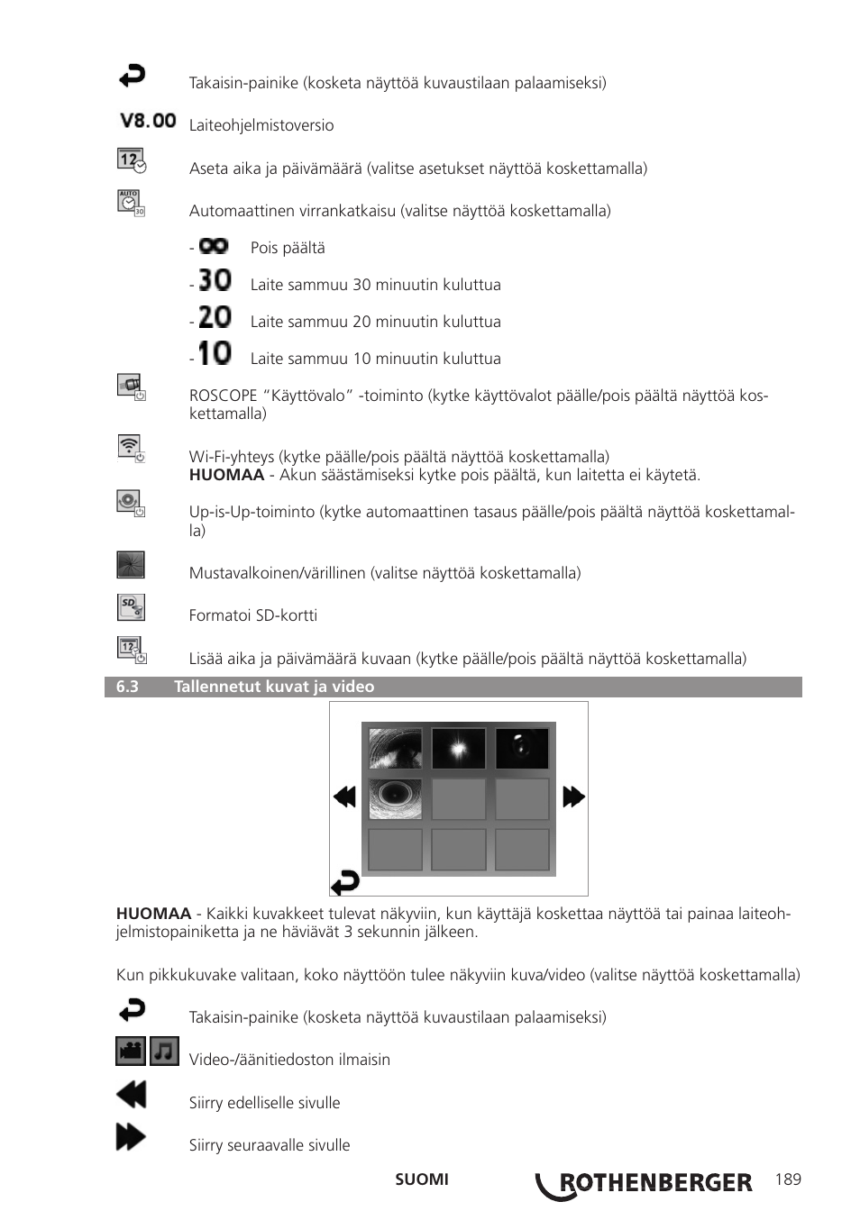 ROTHENBERGER ROSCOPE i2000 User Manual | Page 191 / 308