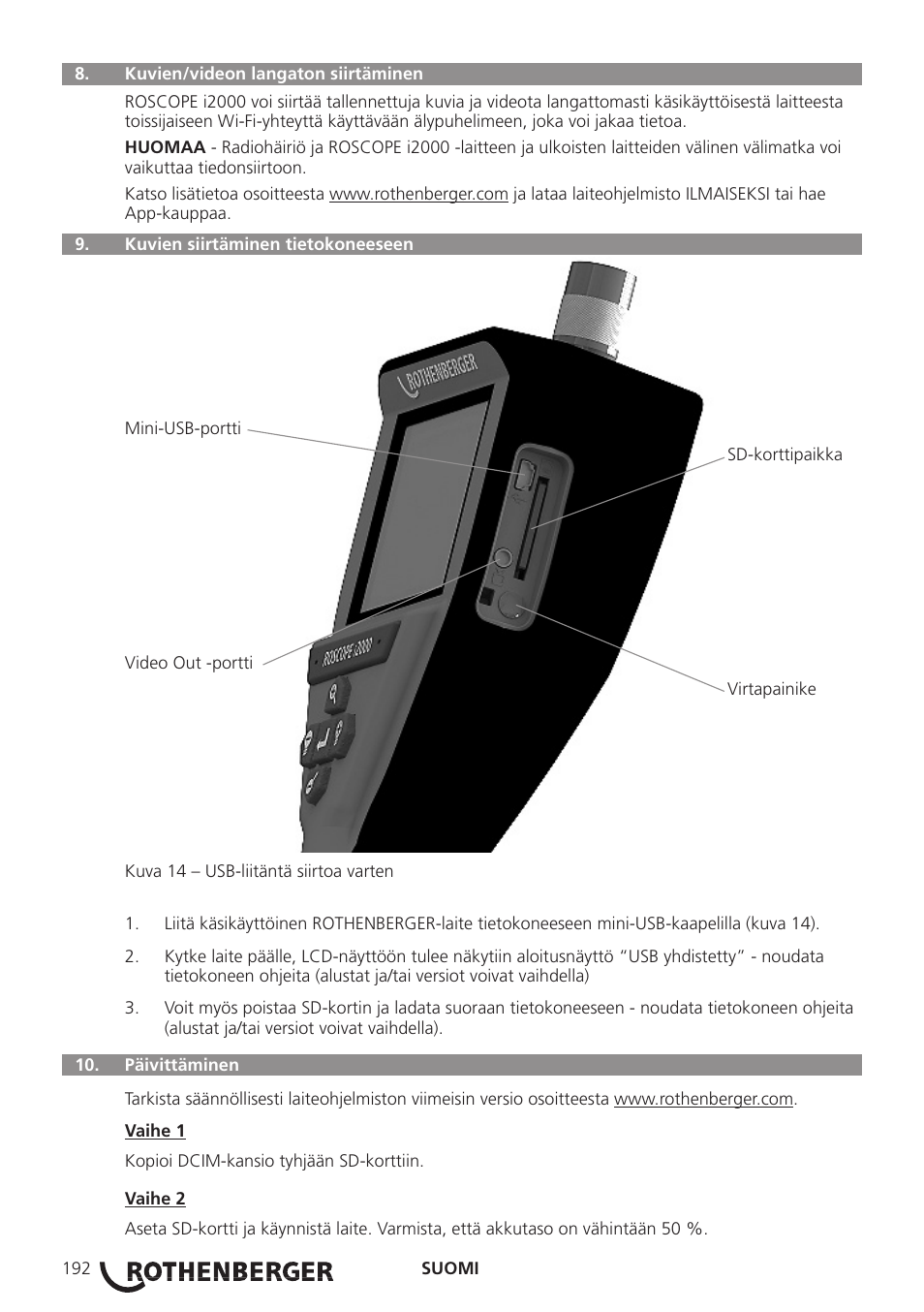 ROTHENBERGER ROSCOPE i2000 User Manual | Page 194 / 308