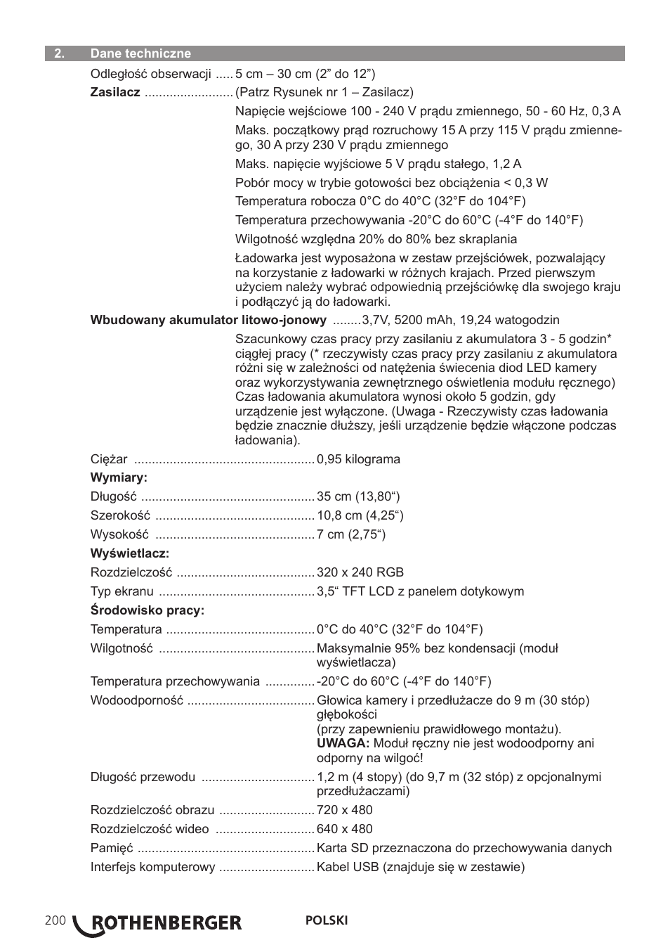 ROTHENBERGER ROSCOPE i2000 User Manual | Page 202 / 308
