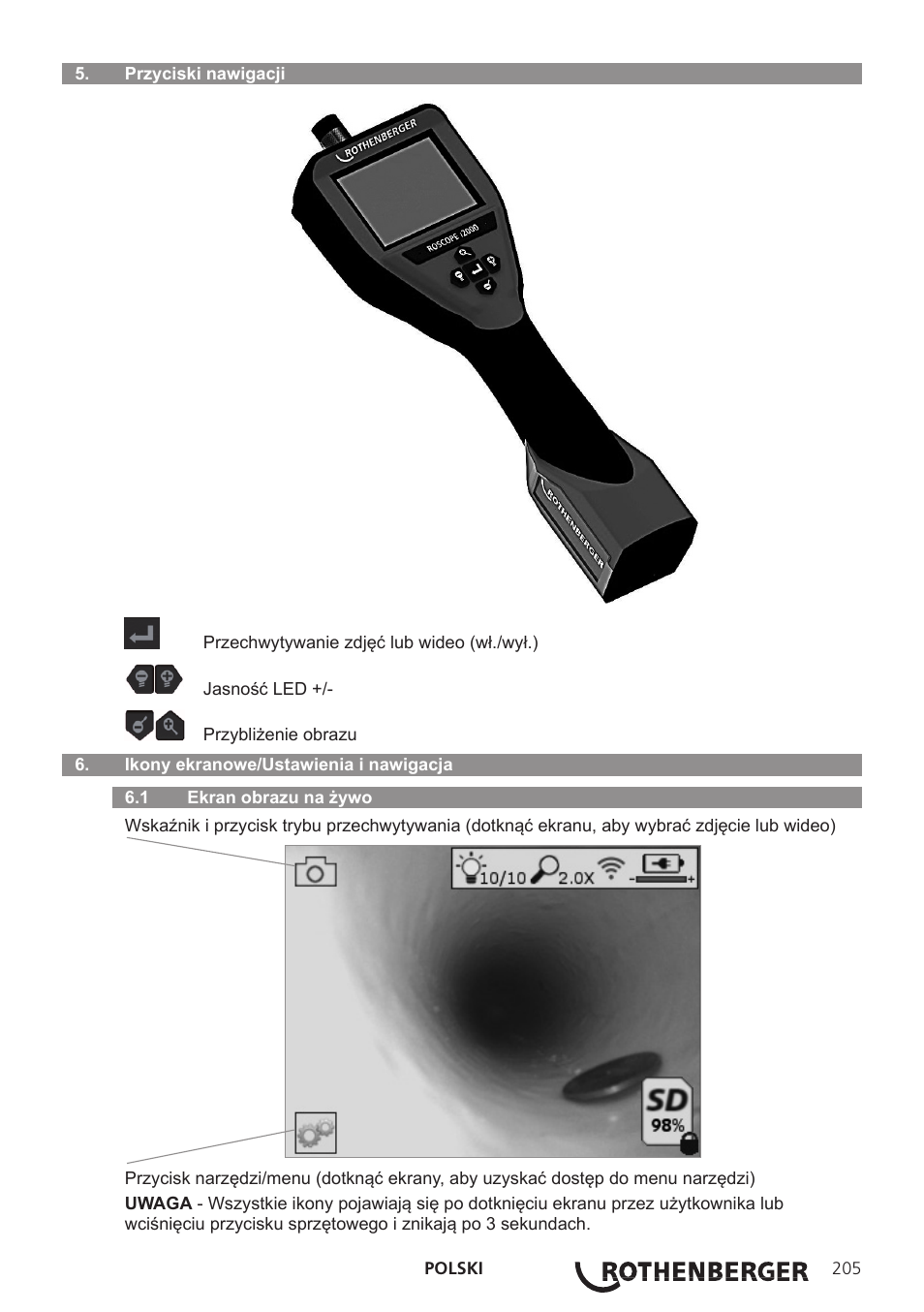 ROTHENBERGER ROSCOPE i2000 User Manual | Page 207 / 308