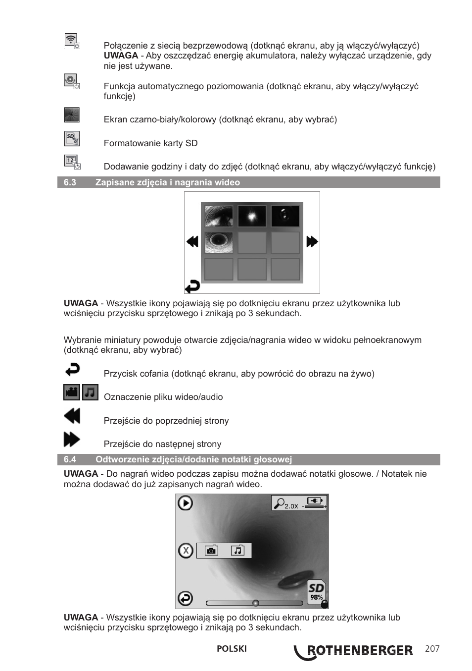 ROTHENBERGER ROSCOPE i2000 User Manual | Page 209 / 308