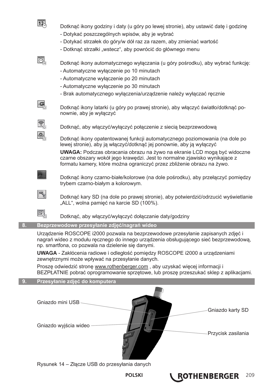 ROTHENBERGER ROSCOPE i2000 User Manual | Page 211 / 308
