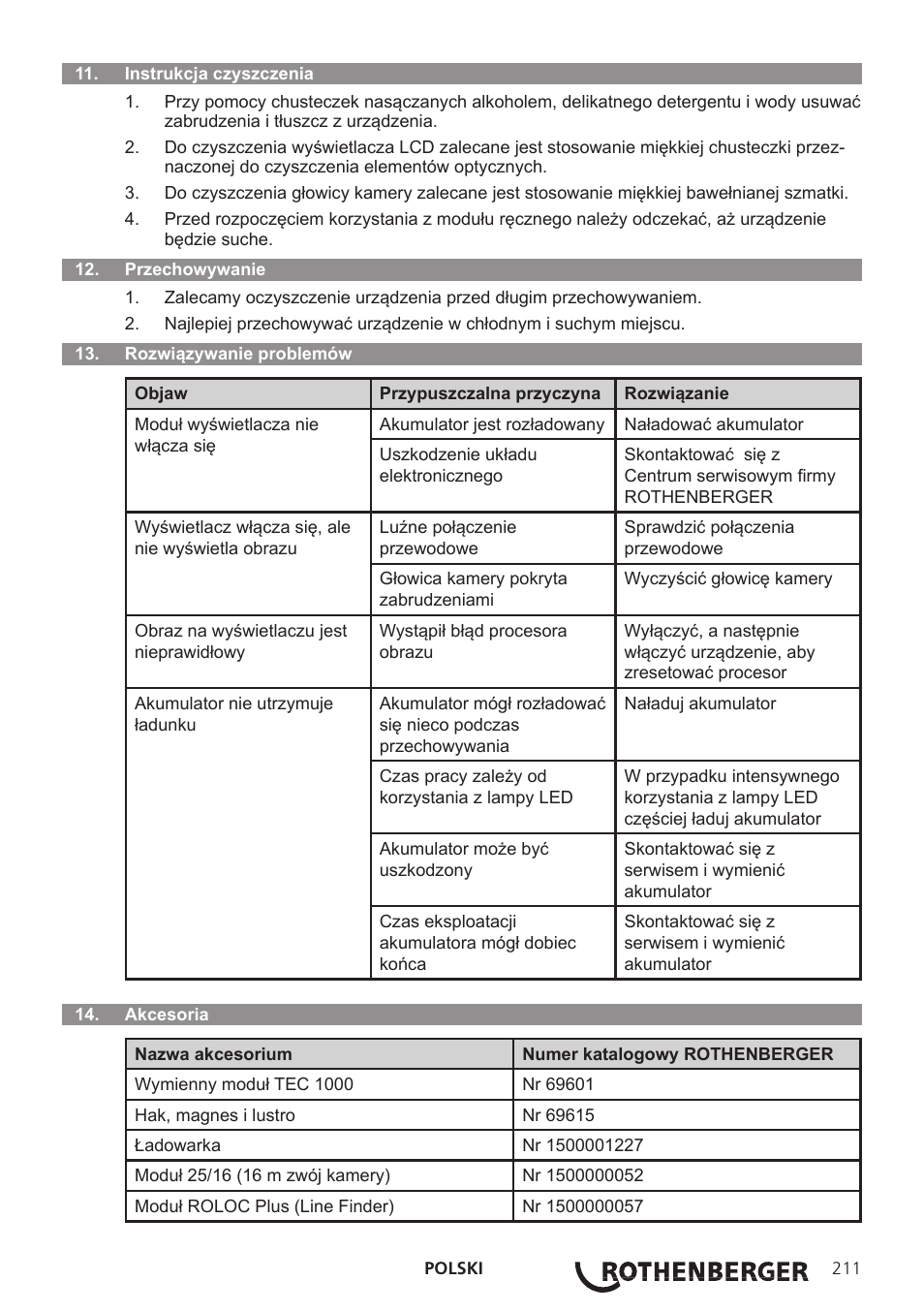 ROTHENBERGER ROSCOPE i2000 User Manual | Page 213 / 308