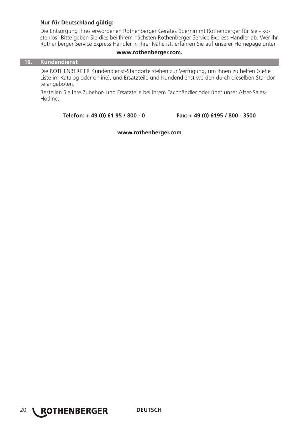 ROTHENBERGER ROSCOPE i2000 User Manual | Page 22 / 308