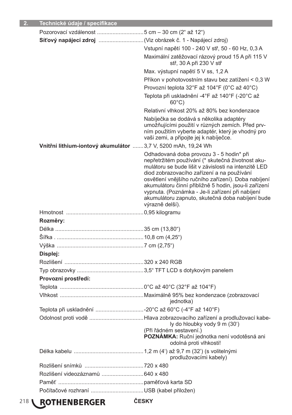 ROTHENBERGER ROSCOPE i2000 User Manual | Page 220 / 308