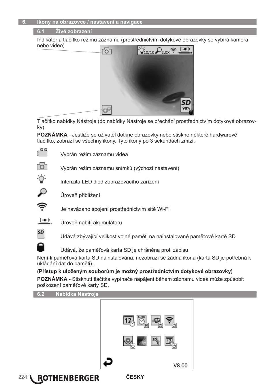 ROTHENBERGER ROSCOPE i2000 User Manual | Page 226 / 308
