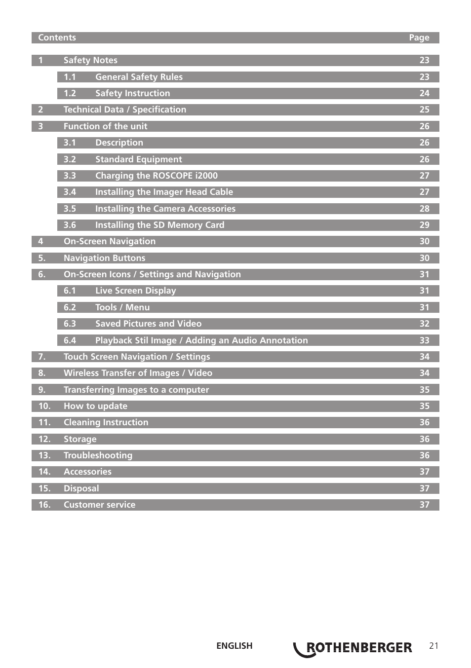 ROTHENBERGER ROSCOPE i2000 User Manual | Page 23 / 308