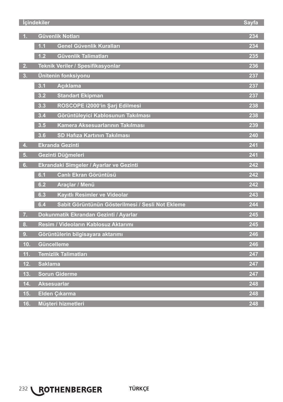 ROTHENBERGER ROSCOPE i2000 User Manual | Page 234 / 308