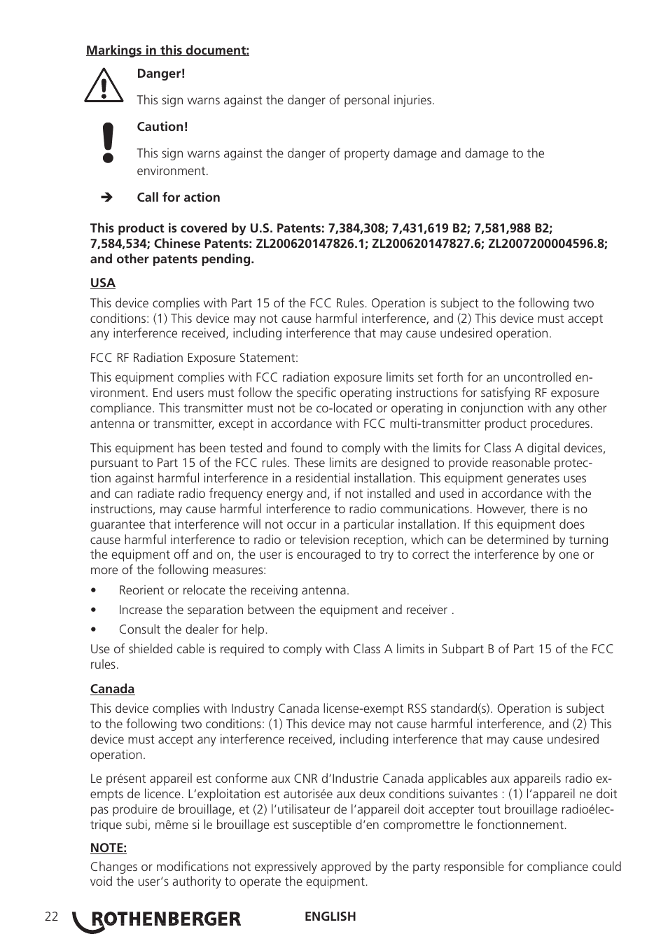 ROTHENBERGER ROSCOPE i2000 User Manual | Page 24 / 308