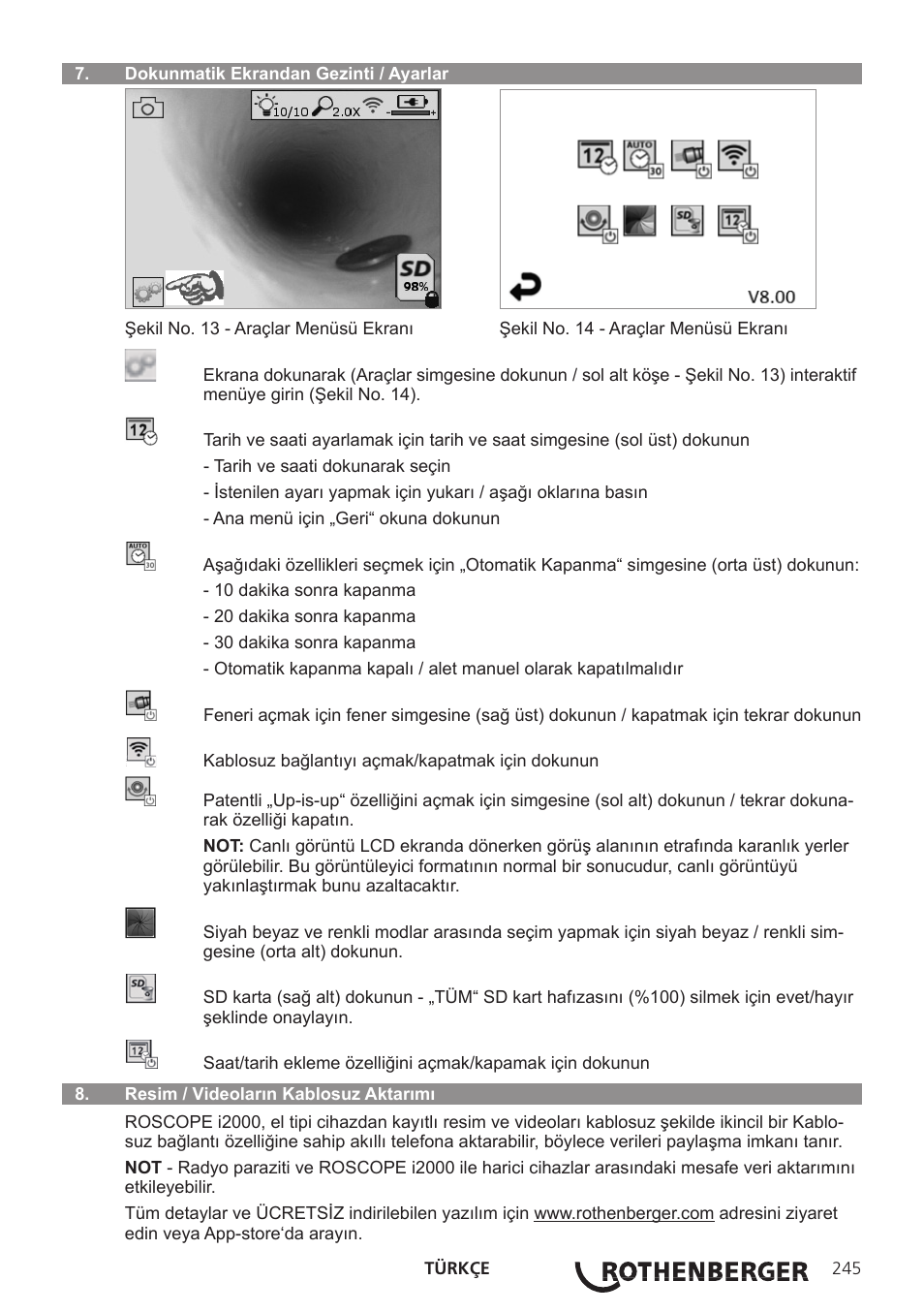 ROTHENBERGER ROSCOPE i2000 User Manual | Page 247 / 308