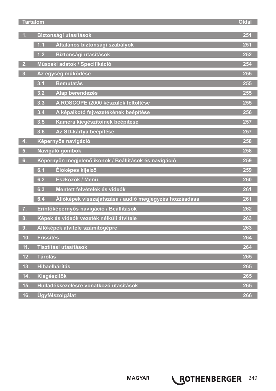 ROTHENBERGER ROSCOPE i2000 User Manual | Page 251 / 308