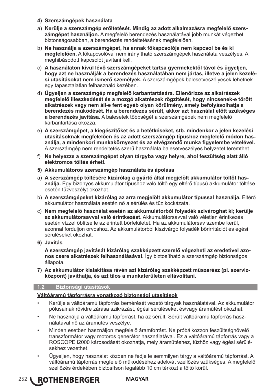 ROTHENBERGER ROSCOPE i2000 User Manual | Page 254 / 308