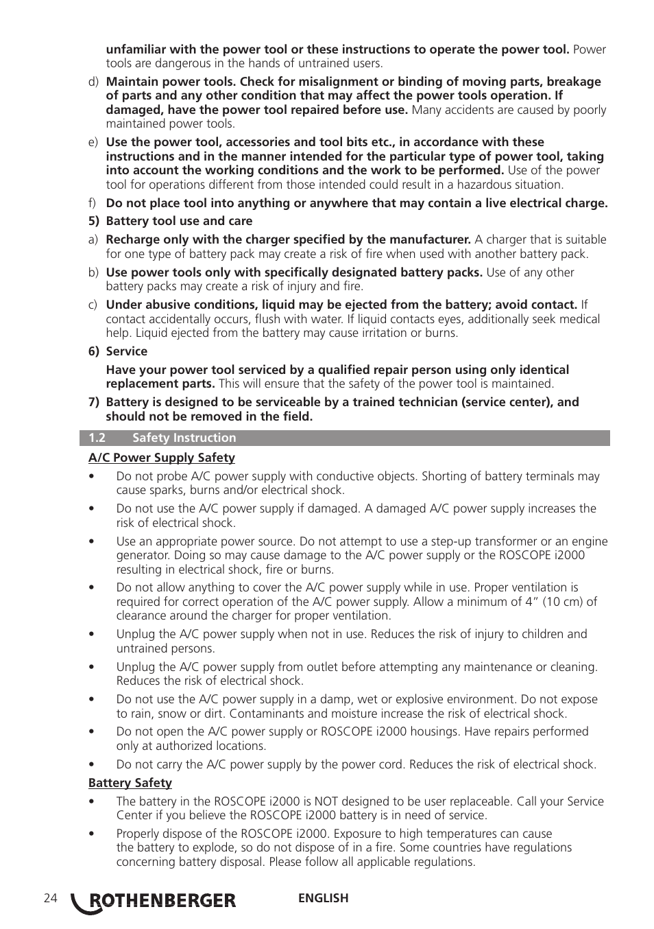 ROTHENBERGER ROSCOPE i2000 User Manual | Page 26 / 308