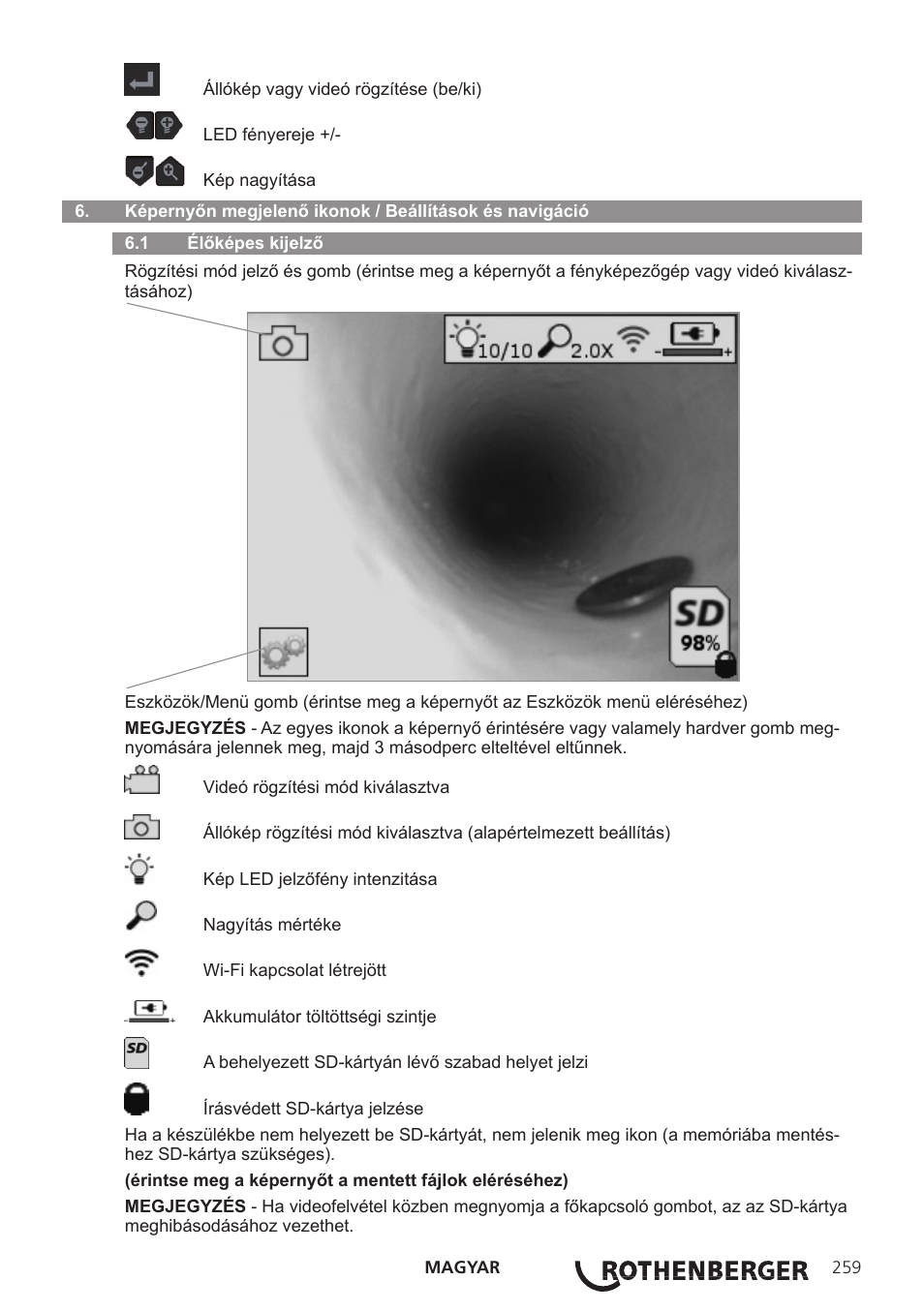 ROTHENBERGER ROSCOPE i2000 User Manual | Page 261 / 308