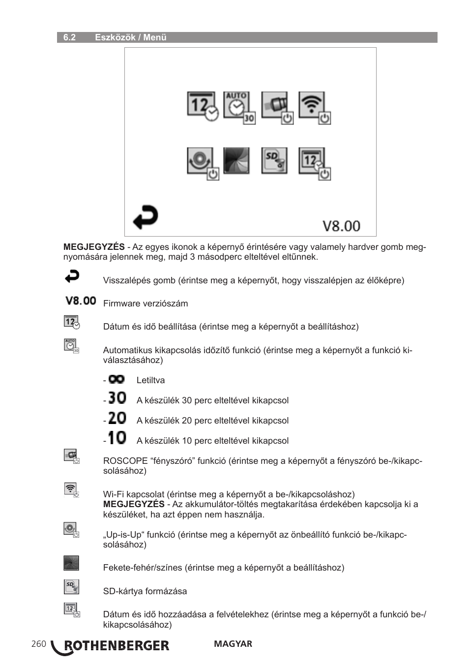 ROTHENBERGER ROSCOPE i2000 User Manual | Page 262 / 308