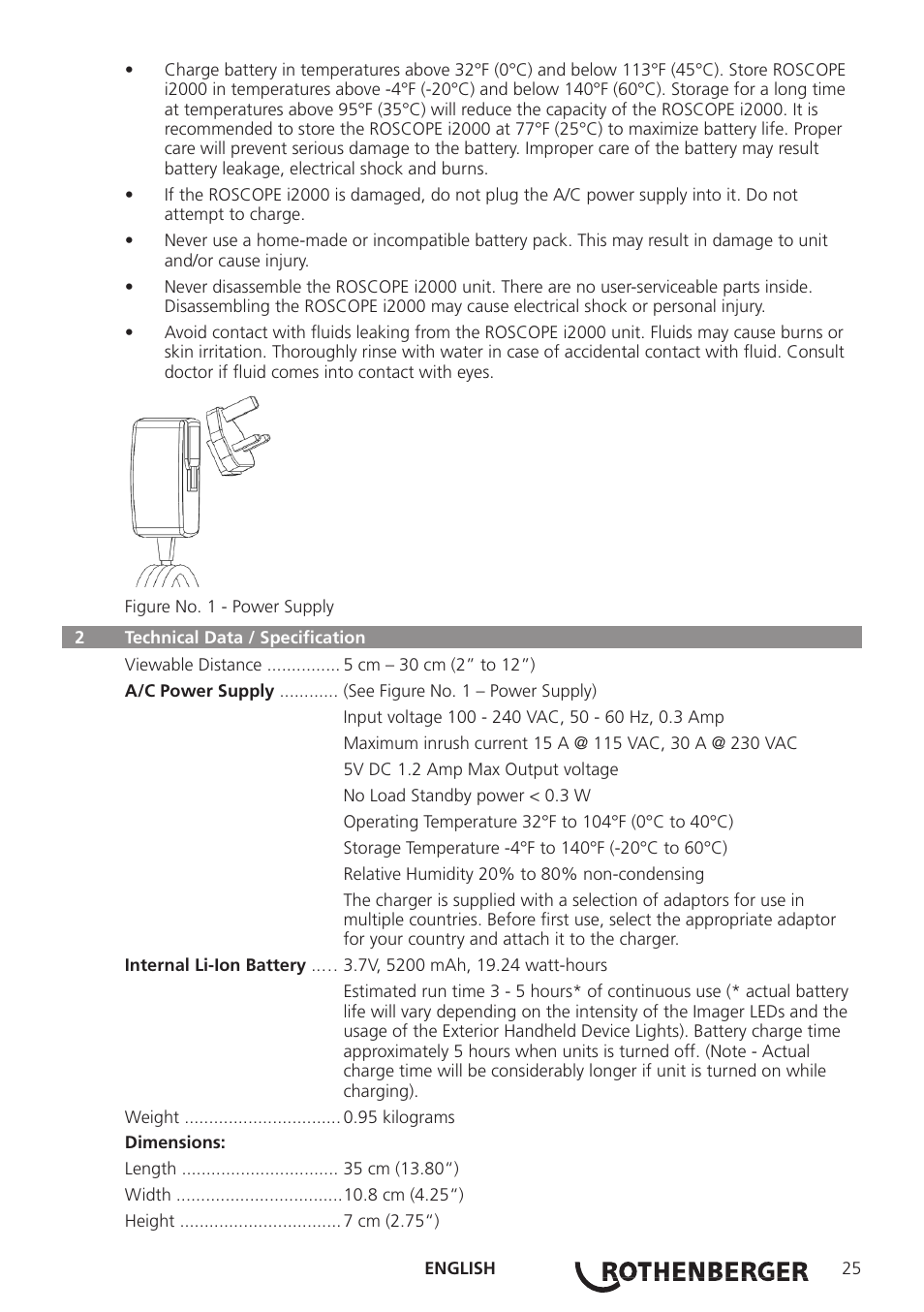 ROTHENBERGER ROSCOPE i2000 User Manual | Page 27 / 308