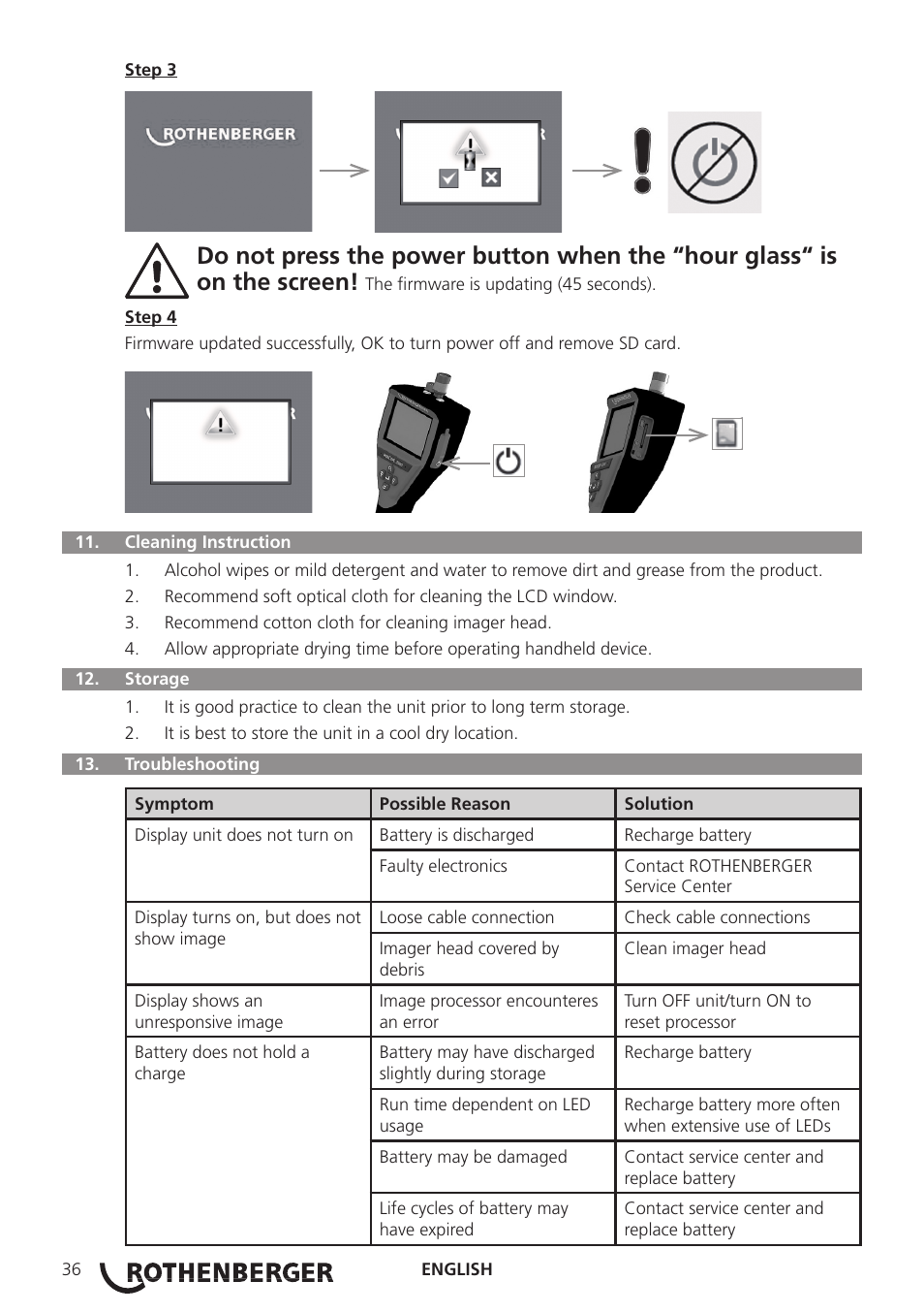 ROTHENBERGER ROSCOPE i2000 User Manual | Page 38 / 308