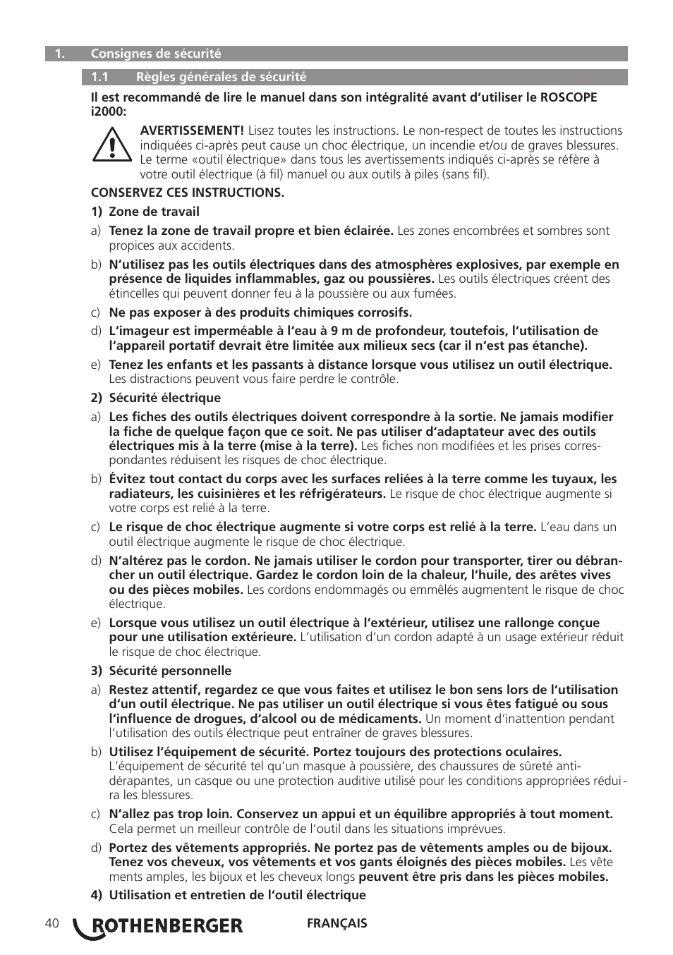 ROTHENBERGER ROSCOPE i2000 User Manual | Page 42 / 308