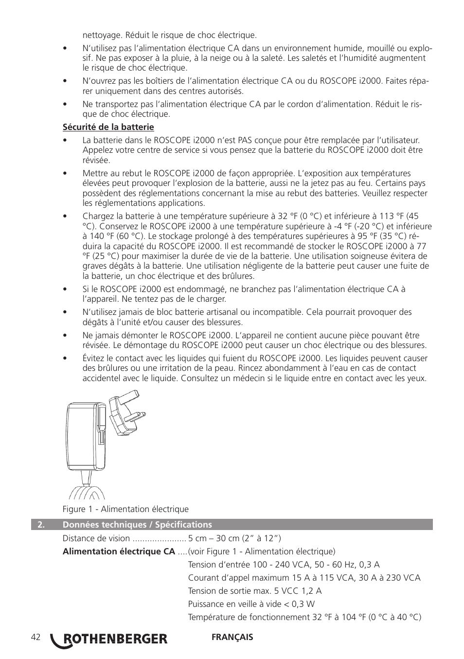 ROTHENBERGER ROSCOPE i2000 User Manual | Page 44 / 308