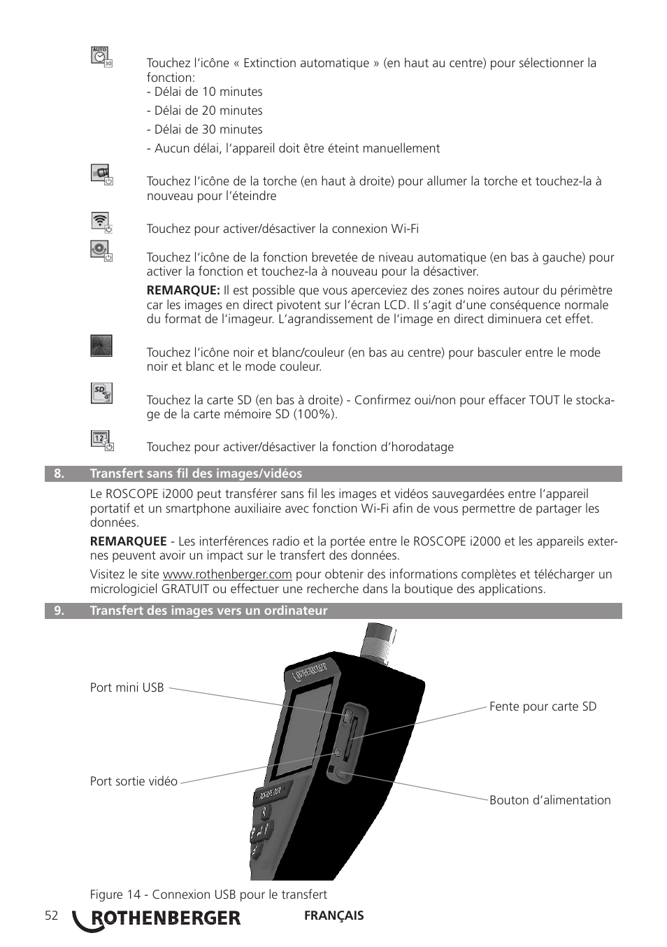 ROTHENBERGER ROSCOPE i2000 User Manual | Page 54 / 308