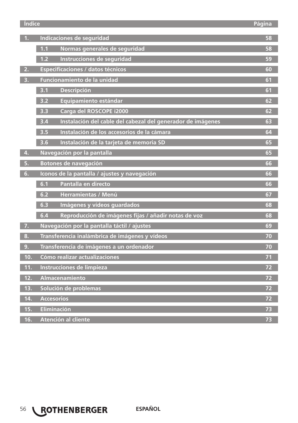 ROTHENBERGER ROSCOPE i2000 User Manual | Page 58 / 308