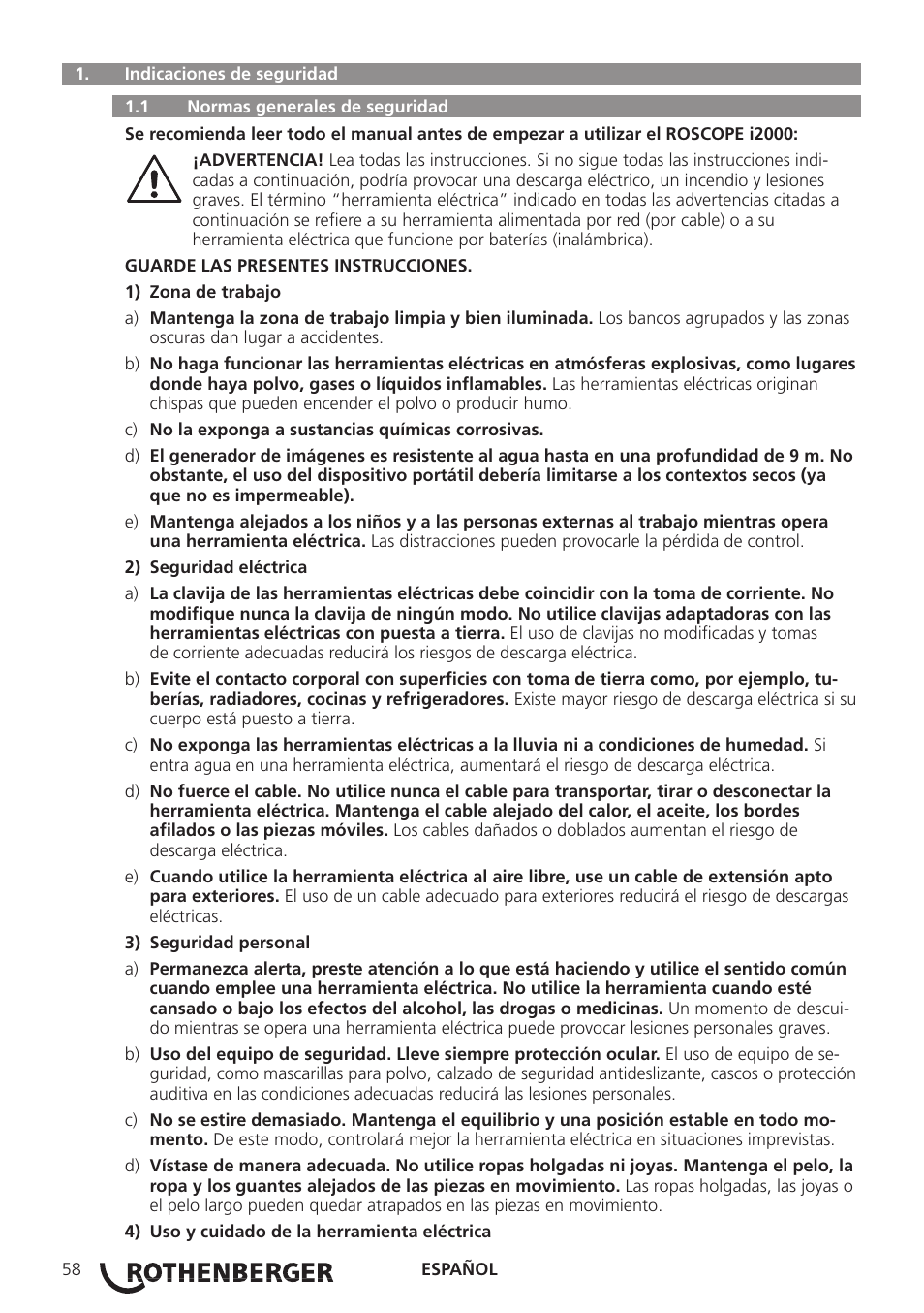 ROTHENBERGER ROSCOPE i2000 User Manual | Page 60 / 308