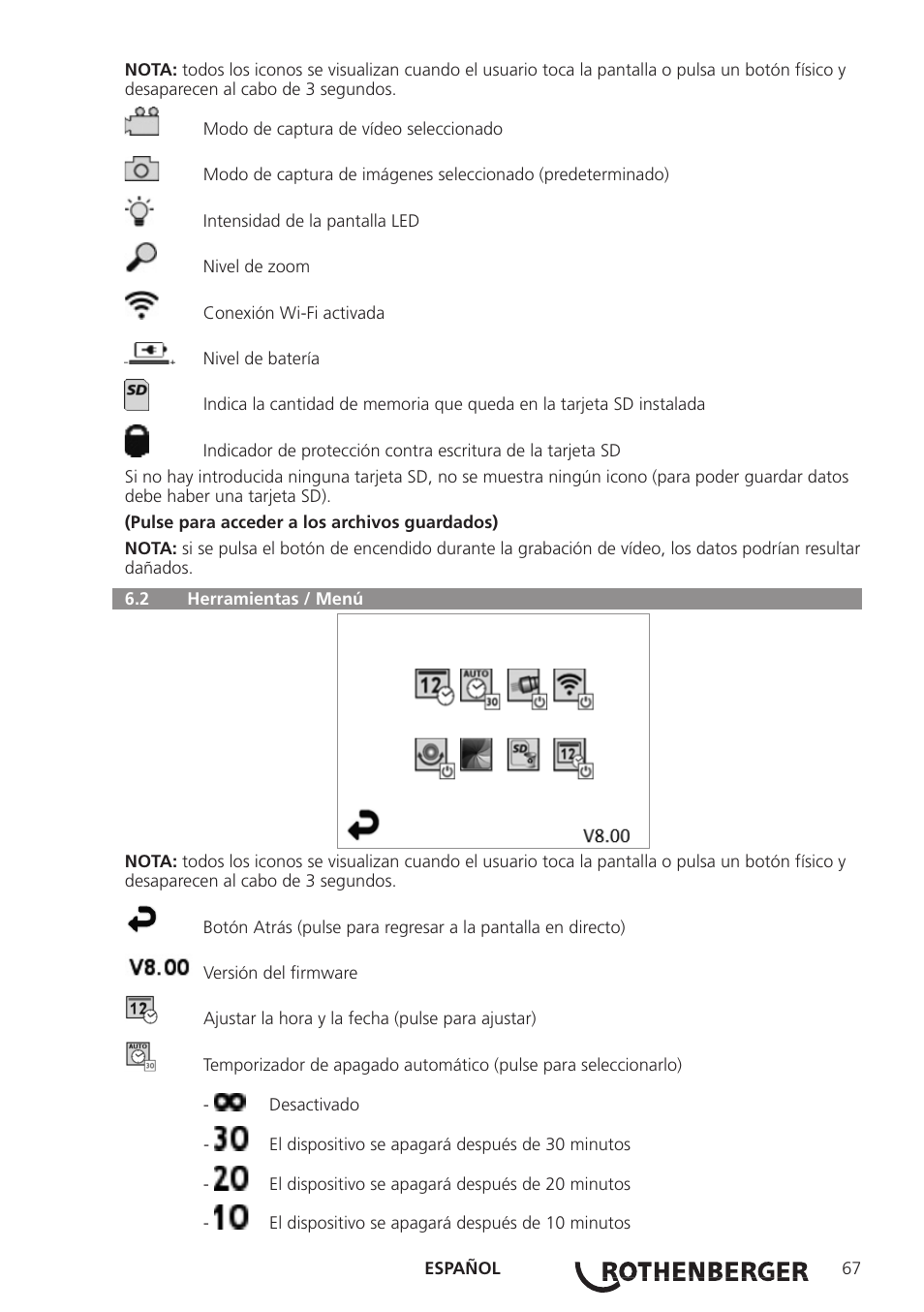 ROTHENBERGER ROSCOPE i2000 User Manual | Page 69 / 308