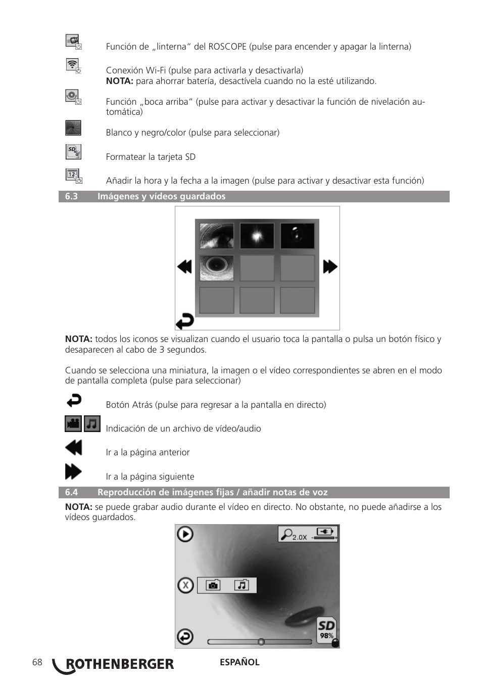 ROTHENBERGER ROSCOPE i2000 User Manual | Page 70 / 308